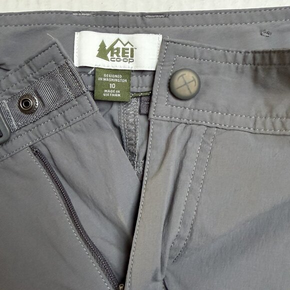 Rei Convertible Pants Shorts Hiking Relaxed Fit Womens 10 Gray Outdoors Nylon - Picture 4 of 10